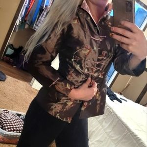 Vintage silk Japanese blazer